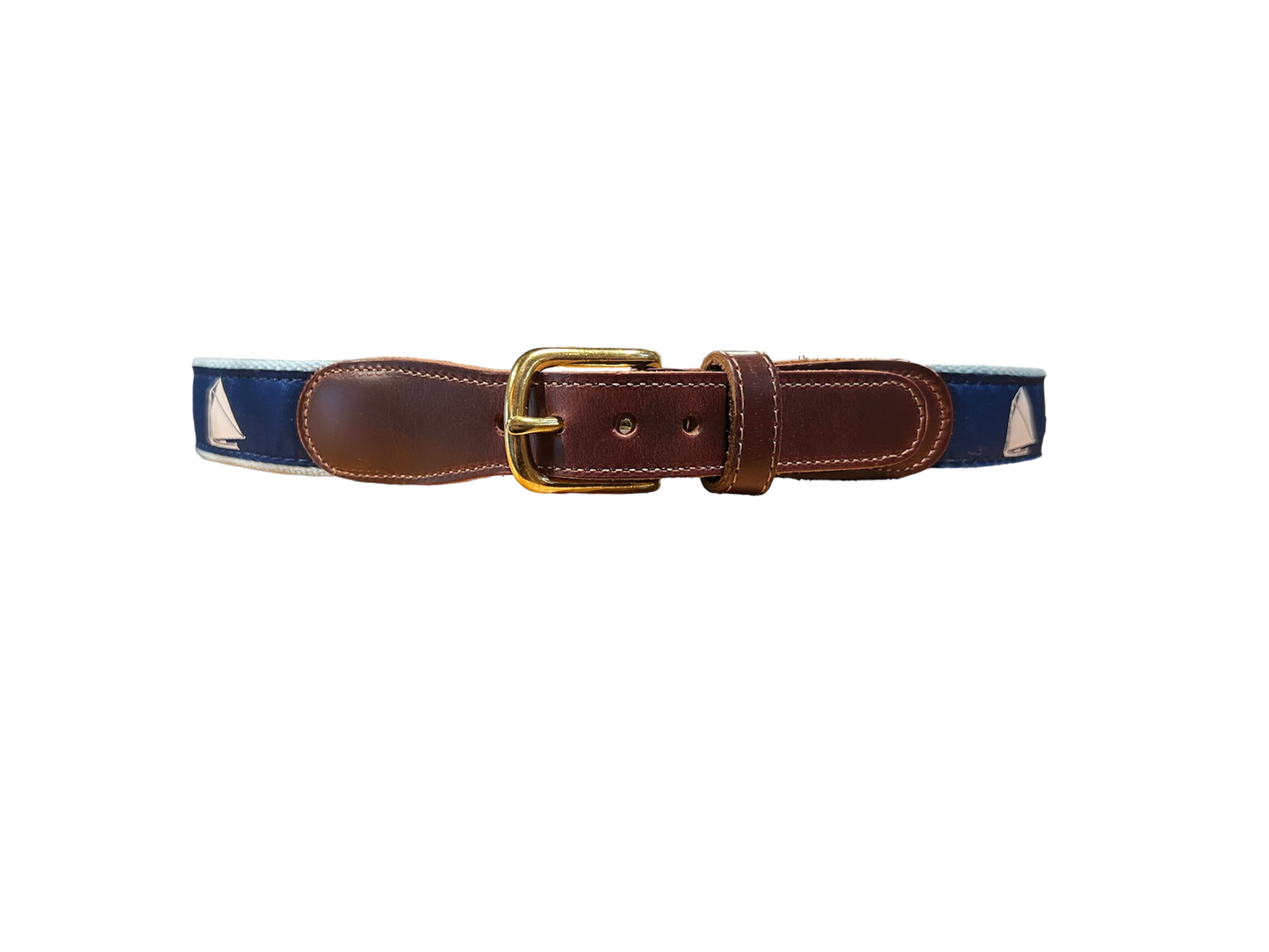 Belt- Leather tab with Skiff